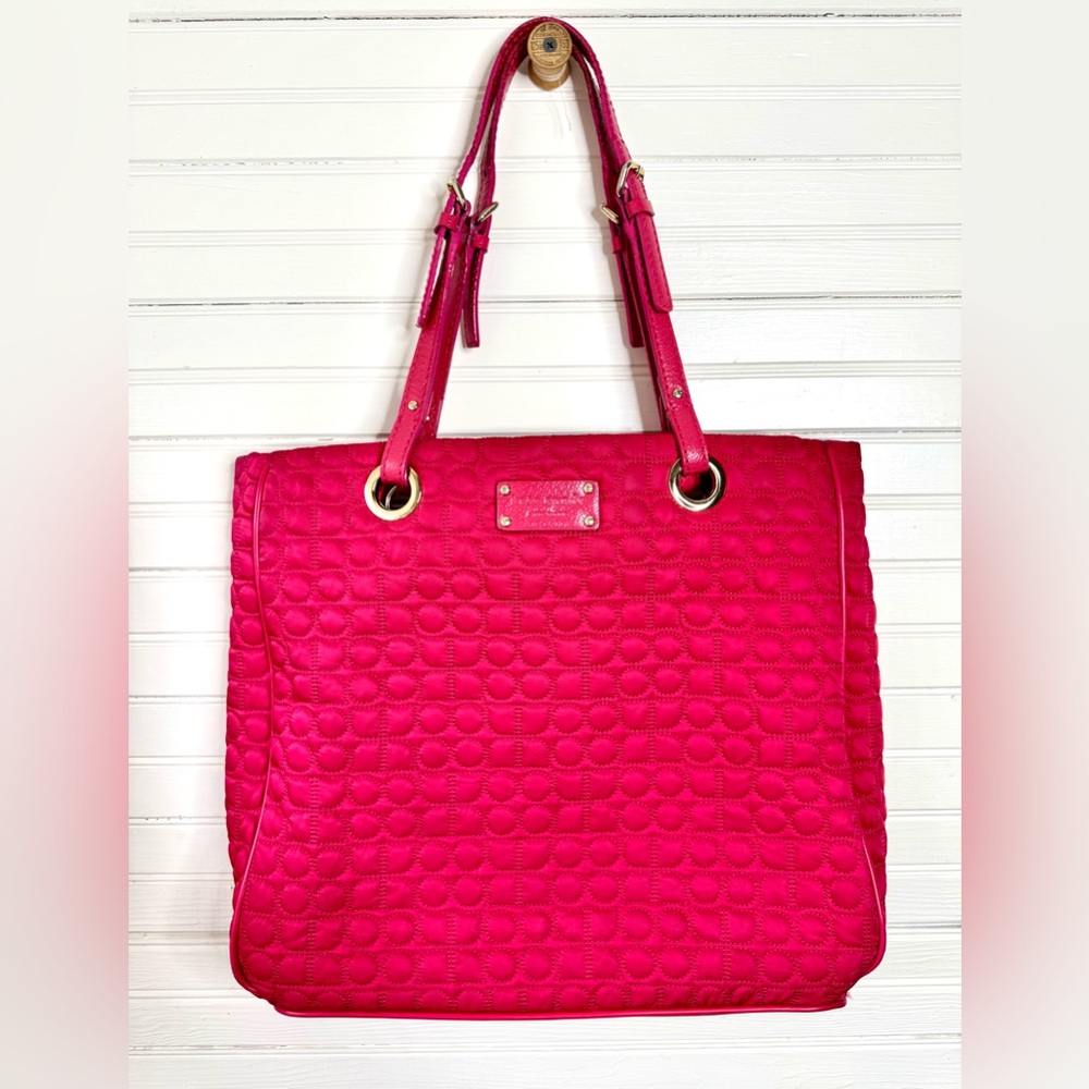 Kate Spade Hot Pink Quilted Tote Bag